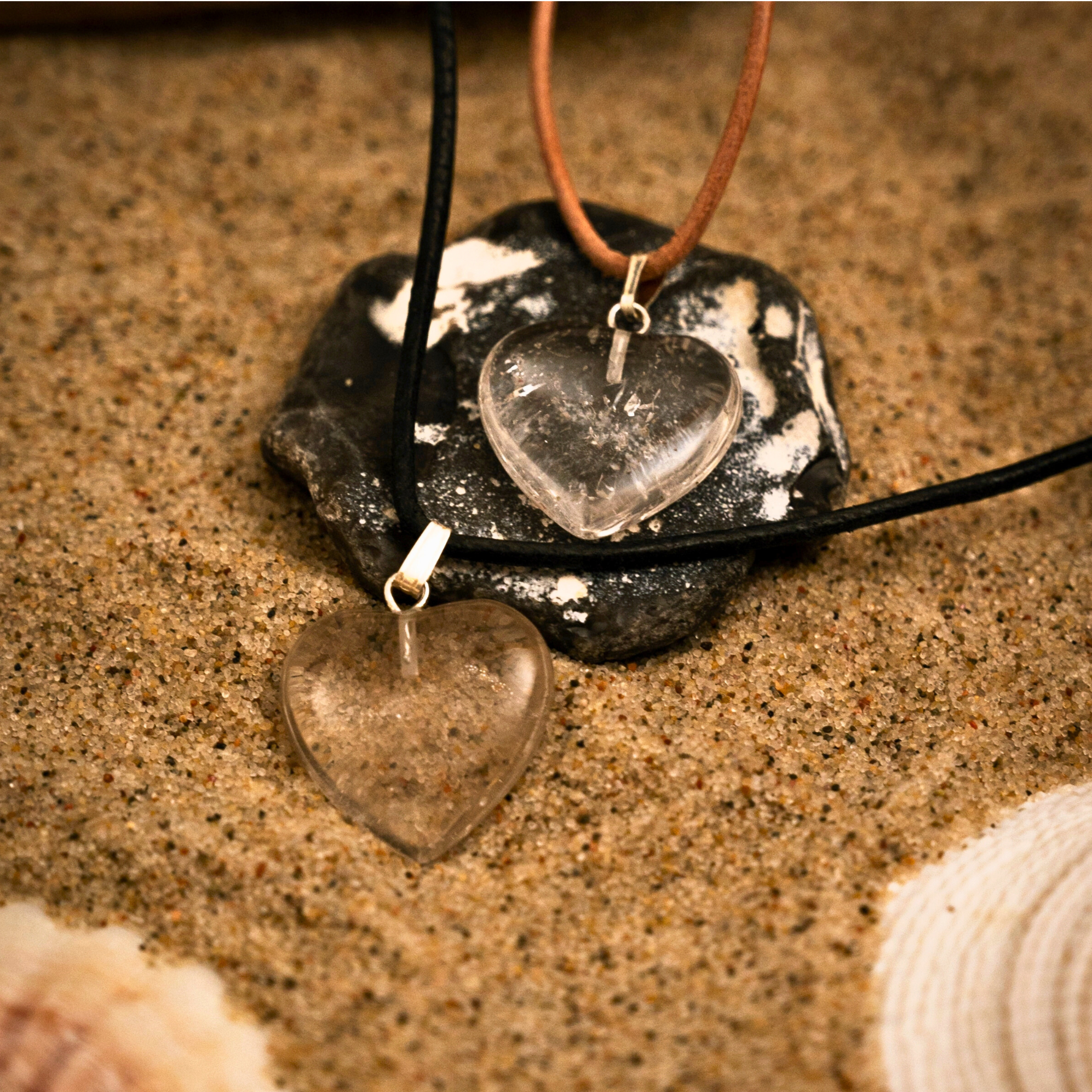 Bergkristall Herz (Kettenanhänger) - Seelenreiniger