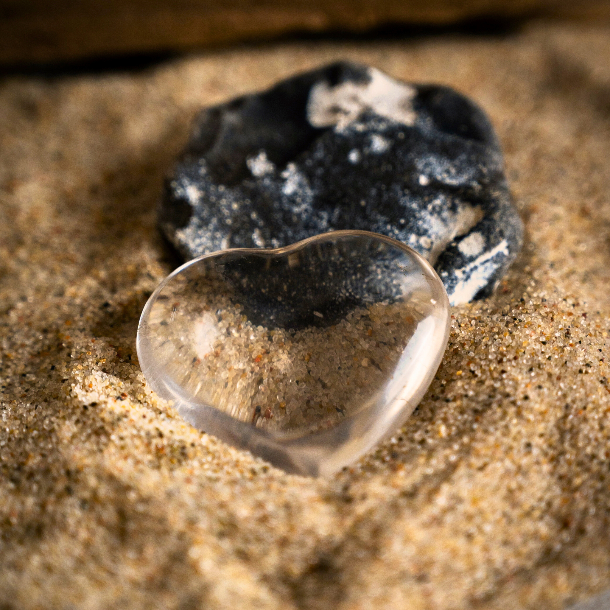 Bergkristall Taschenherz - klein - Seelenreiniger