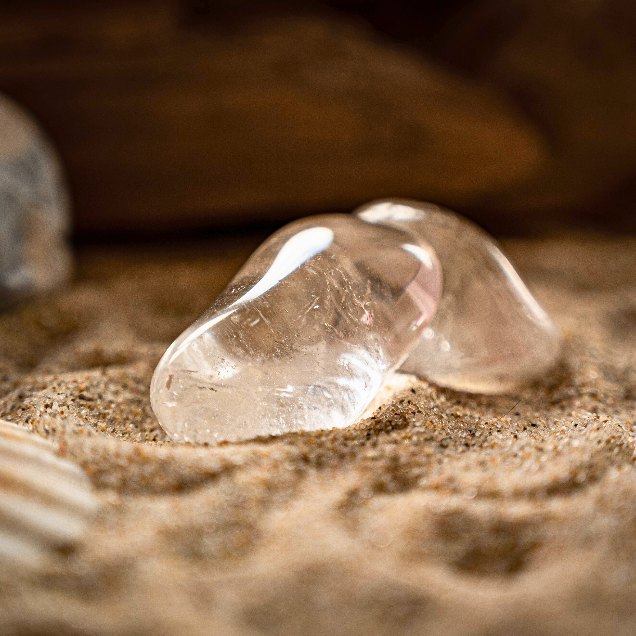 Bergkristall Trommelstein - Mentalstärker