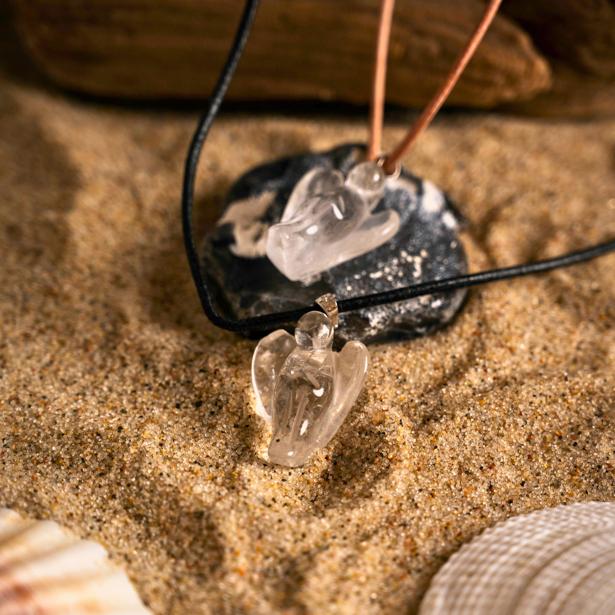 Bergkristall Engel (Kettenanhänger, 925) - Seelenbalancierer