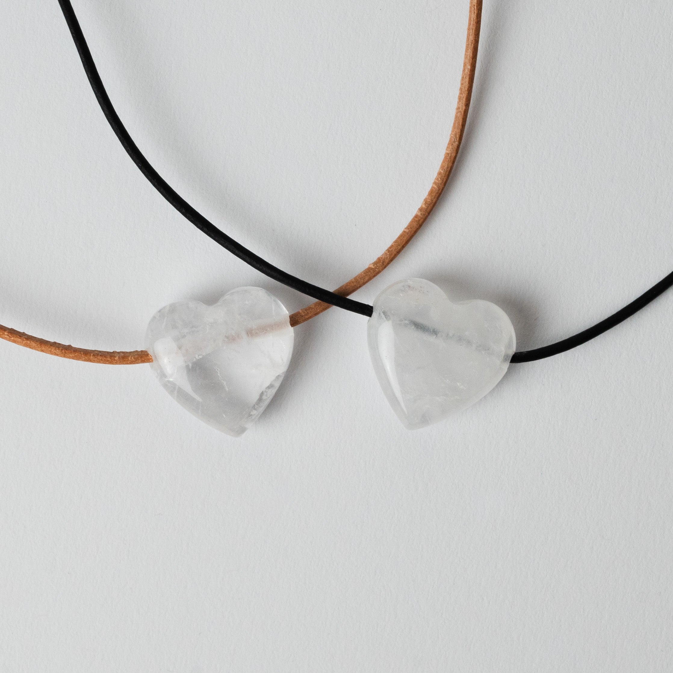 Bergkristall Herzanhänger - Herzöffner