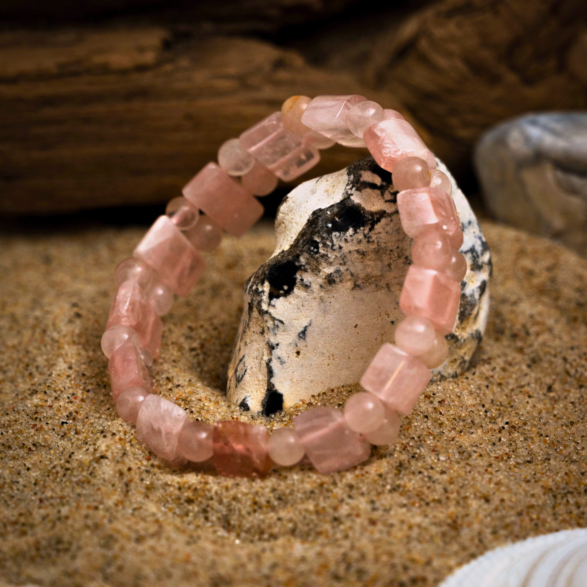 Rosenquarz Armband - Herzöffner