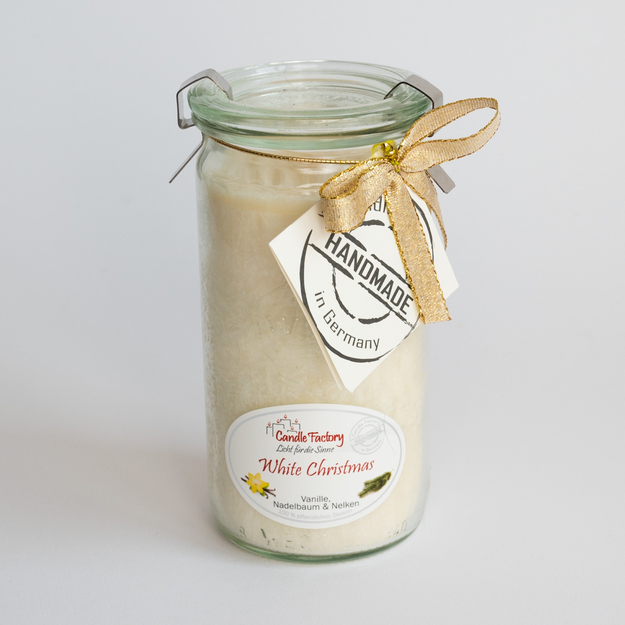 Stearin Kerze "White Christmas" (Mini Jumbo) - Seelenbalancierer