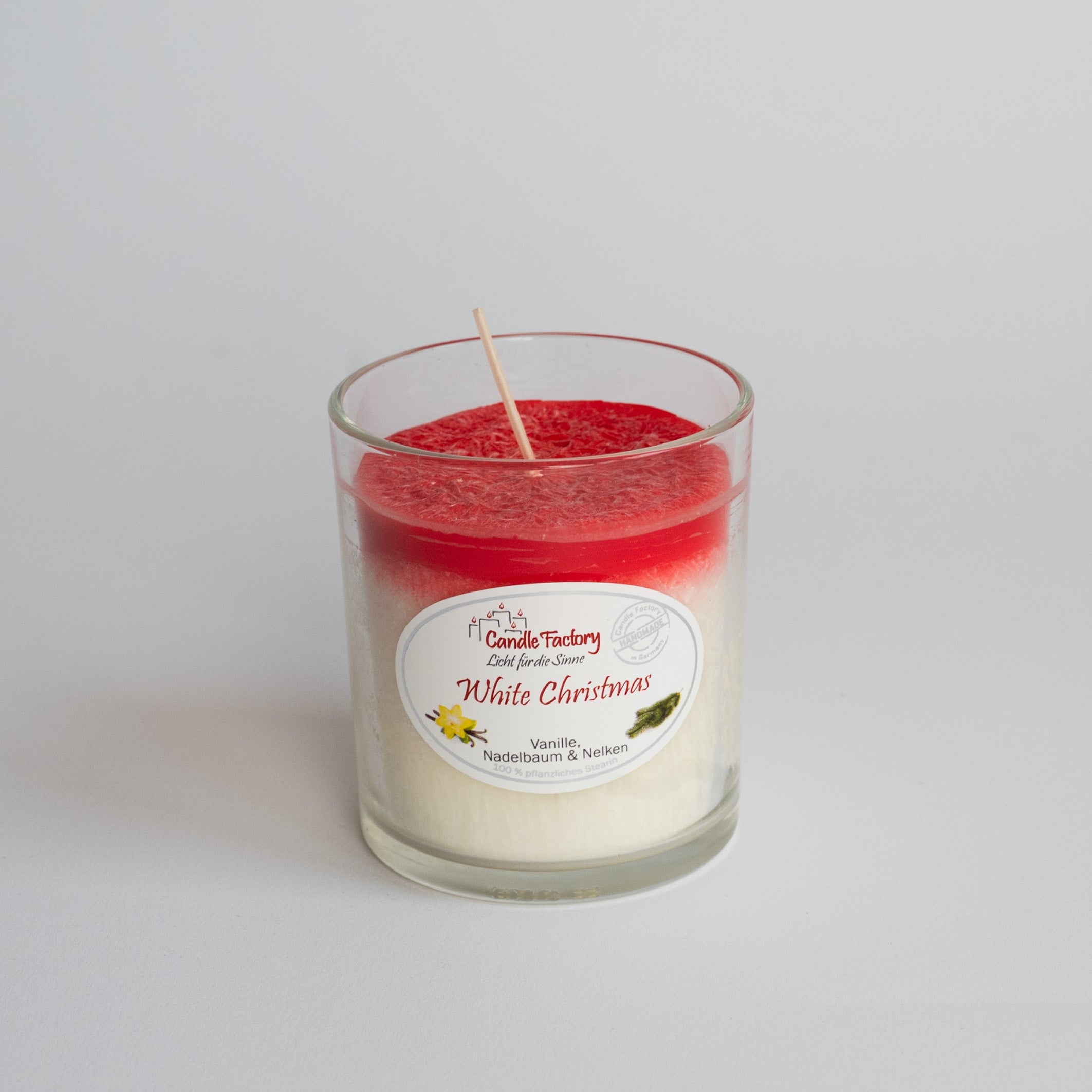 Stearin Kerze "White Christmas" - Harmonisierer