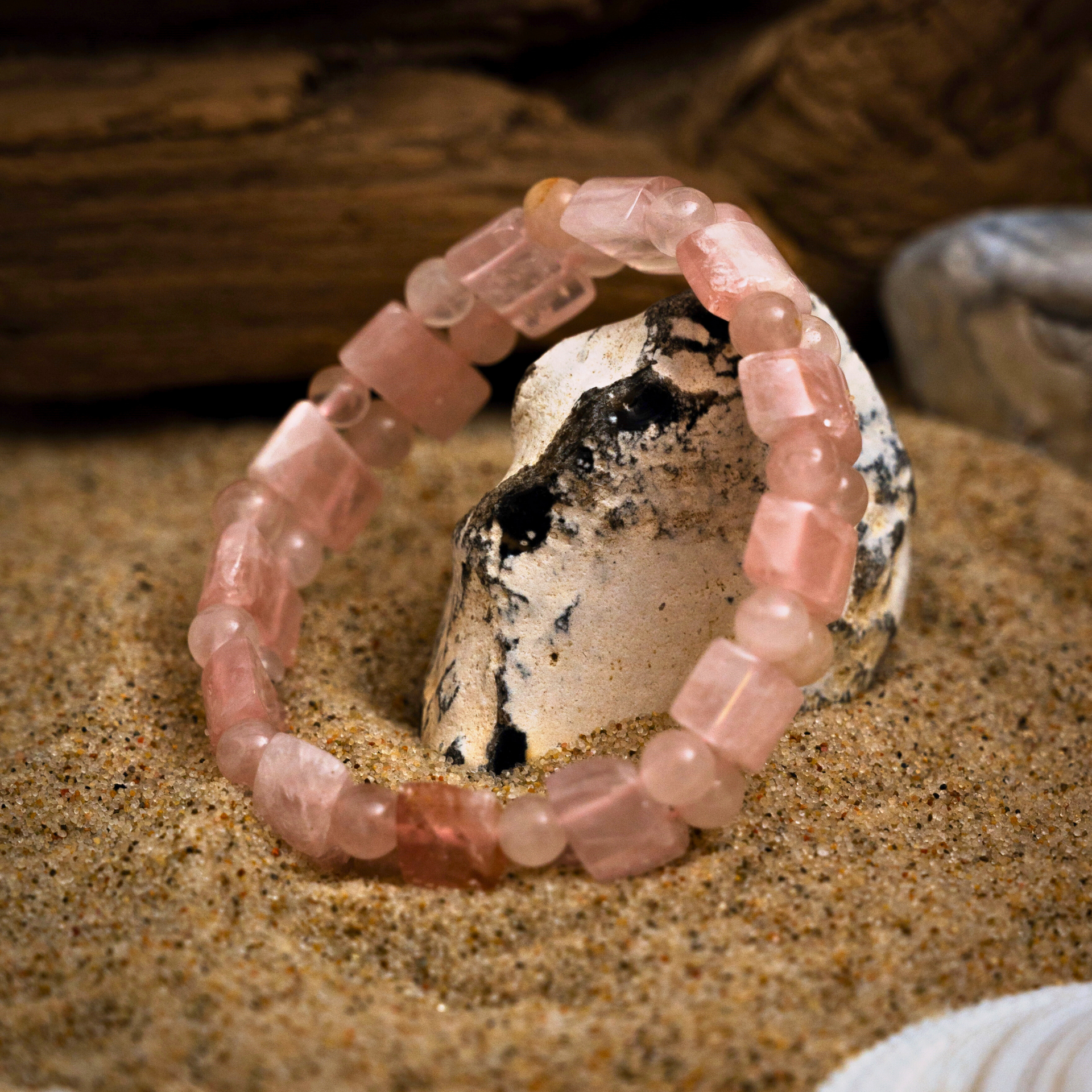 Armband Rosenquarz Schmuck Shop Rosenquarz Armband Herzöffner